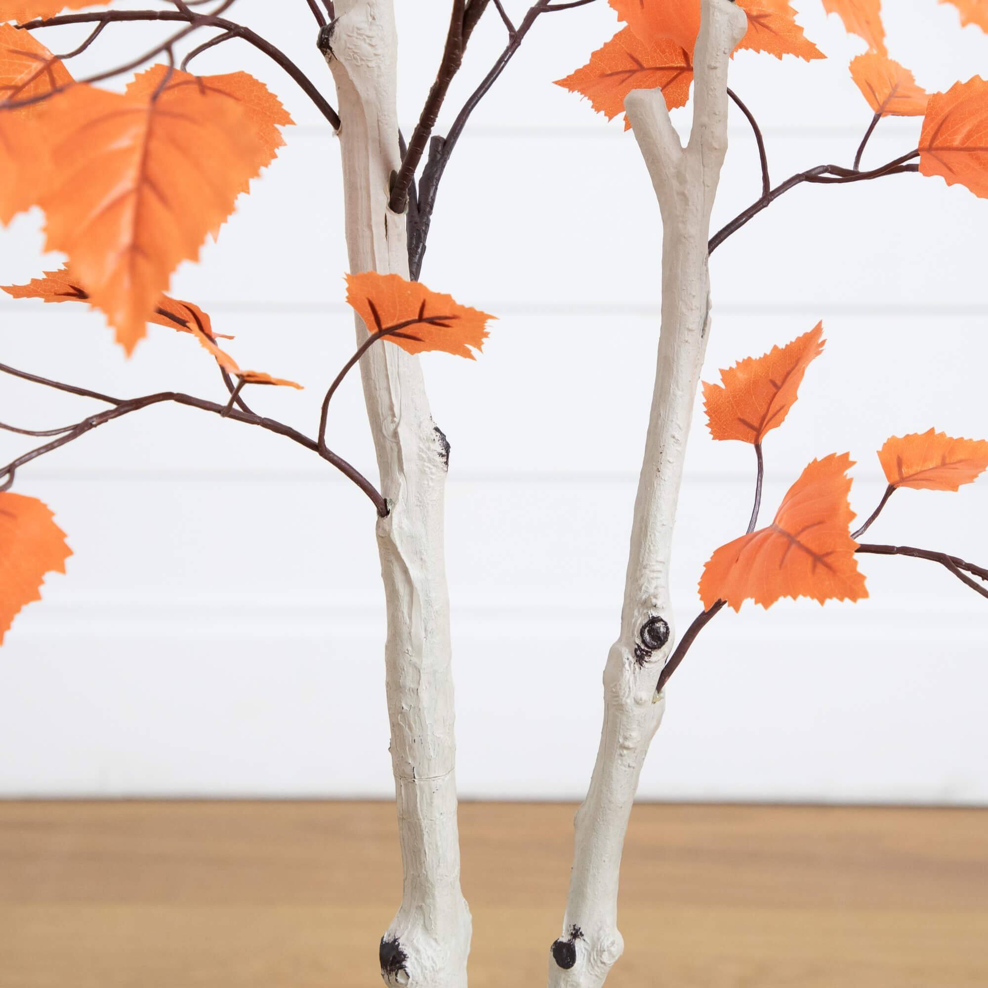 4ft. Autumn Paper Birch Artificial Fall Tree
